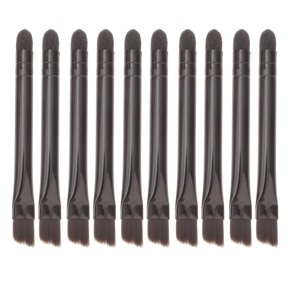 SOLUSTRE 10pcs Double Ended Eyeshadow Brushes Versatile Cosmetic for Eye Makeup Compact Go for Blending Lipstick and Eyebrow Products