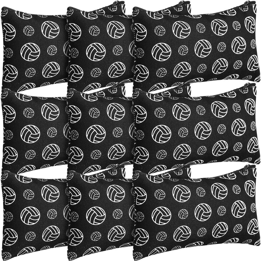 Eccliy 20 Pcs Volleyball Makeup Bags Bulk Sport Team Gifts Volleyball Cosmetic Bag Accessories for Women Toiletry Zipper Pouch Travel Canvas Gifts Stuff for Party Team Players Lover