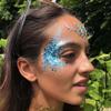 Mysense Royal Blue Body Glitter Gel, Singer Concerts Face Hair Glitter Makeup, Music Festival Rave Accessories, Chunky Glitter Mermaid Sequins, Sparkling Face Paint for Women Girls, 30g view 4