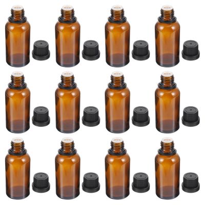 OSALADI Diy Essential Oil Bottles 12 Pack Empty Aromatherapy Bottles with Dropper Leakproof