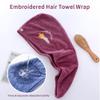 Bekecidi Hair Towel Wrap Turban - 2 Pack Microfiber Hair Turban Toweling Dry Hat Bath Loop Fasten Dry Hair Hat Women Super Absorbent Hair Towel Instant Drying Lightweight Turban Cap (Blue+Puple) view 2