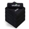 Orighty Makeup Remover Wash Cloths - Super Soft & Quick Dry Microfiber Face Towel, Absorbent Washcloths for Cleansing, Fingertip Face Towels for Makeup Removal, 13 x 13 inch, Pack of 12, Black view 1