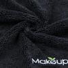 Orighty Makeup Remover Wash Cloths - Super Soft & Quick Dry Microfiber Face Towel, Absorbent Washcloths for Cleansing, Fingertip Face Towels for Makeup Removal, 13 x 13 inch, Pack of 12, Black view 2