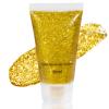 Mysense Gold Body Glitter Gel,Face Hair Glitter Makeup,Music Festival Rave Accessories,Chunky Mermaid Glitter Sequins,Sparkling Face Paint for Women Girls,30g view 1