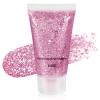 Mysense Pink Body Glitter Gel, Singer Concert Outfits Face Hair Glitter Makeup, Music Festival Rave Accessories, Chunky Glitter Mermaid Sequins, Sparkling Face Paint for Women Girls, 30g view 1