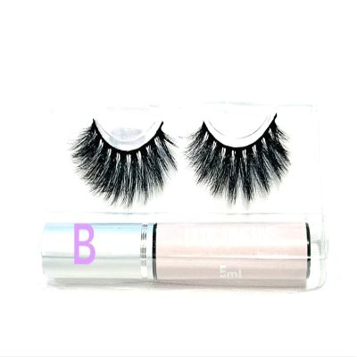 BITARIOS 3D MINK LASHES WITH GLUE EYELINER (Blink)
