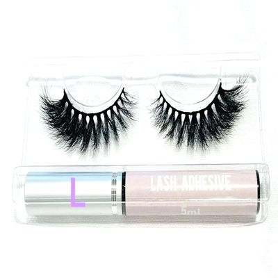 BITARIOS 3D MINK LASHES WITH GLUE EYELINER (Lana)