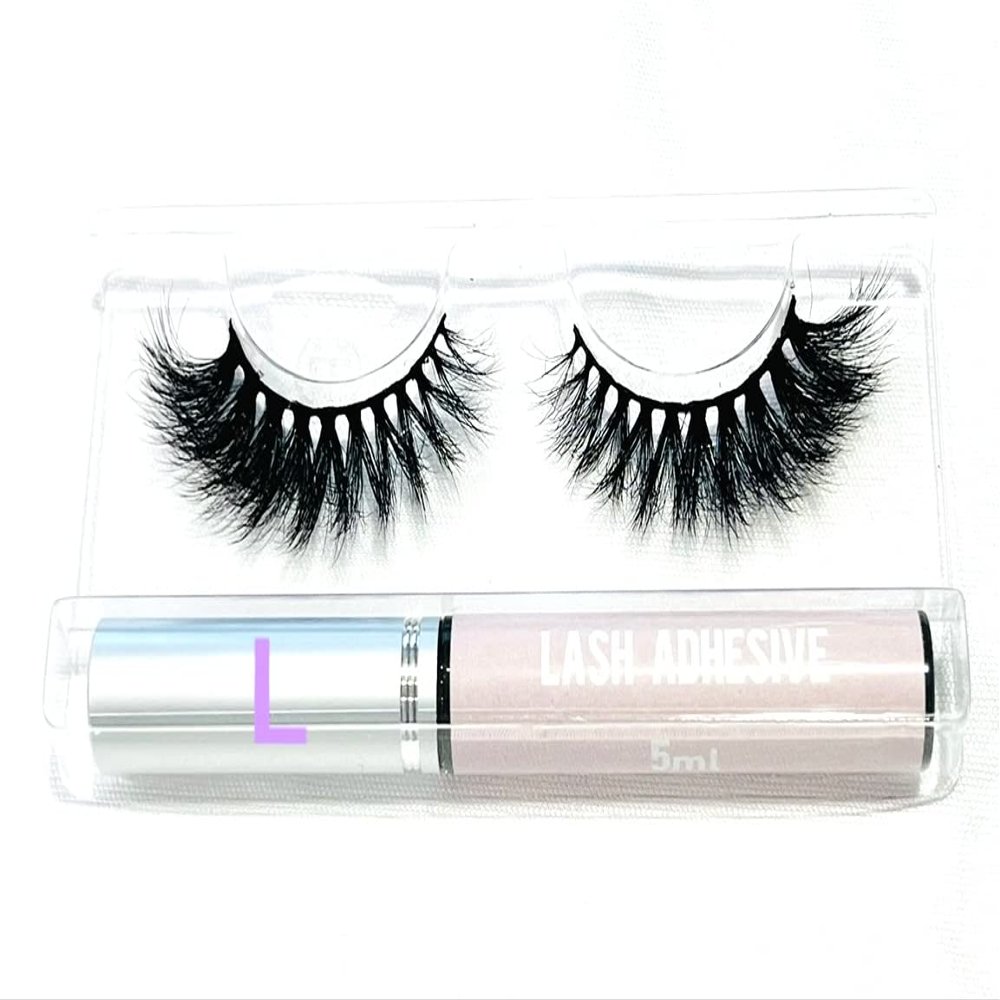 BITARIOS 3D MINK LASHES WITH GLUE EYELINER (Lana)