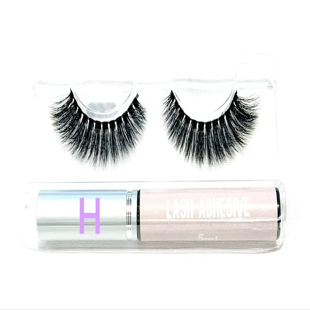 BITARIOS 3D MINK LASHES WITH GLUE EYELINER (Hala)