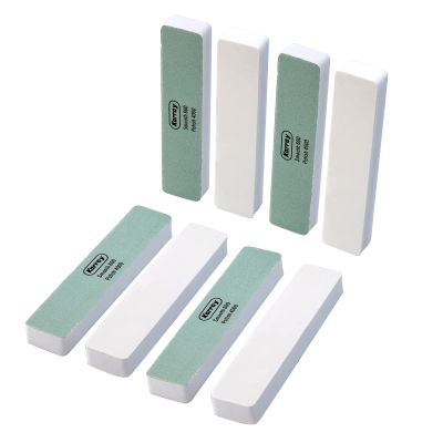 Karroy Nail Files and Buffers for Natural Nails Smooth and Polish Gel Surface Manicure Tools 2-Sided 8pcs 600/4000 Grit (C-Cuboid)
