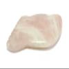 Natural Rose Quartz Gua Sha Facial Massage Tool with Teeth Shape Sides and Ridges view 1