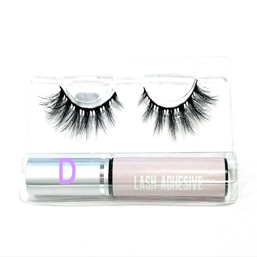 BITARIOS 3D MINK LASHES WITH GLUE EYELINER (Diamond)
