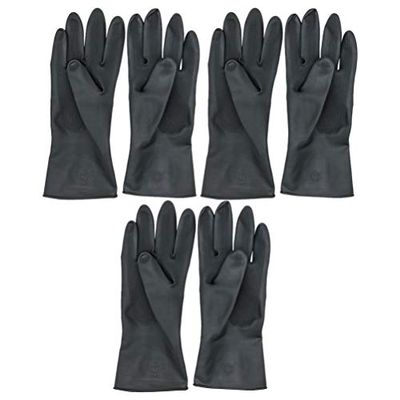 OSALADI Hair Beauty Tools 3 Pairs of Hair Dyeing Gloves Anti-slip and Waterproof Design Dyeing Gloves for Women Men Size l