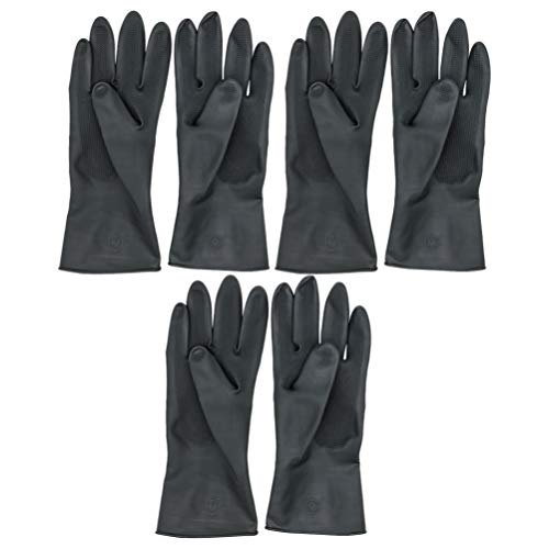 OSALADI Hair Beauty Tools 3 Pairs of Hair Dyeing Gloves Anti-slip and Waterproof Design Dyeing Gloves for Women Men Size l