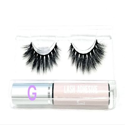 BITARIOS 3D MINK LASHES WITH GLUE EYELINER (Gorgeous)
