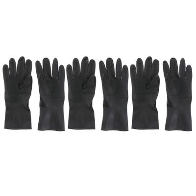 OSALADI 3pairs - Hair Dye Gloves for Hairdressing Hair Coloring and and Washable Hand Protectors for Men and Women Black