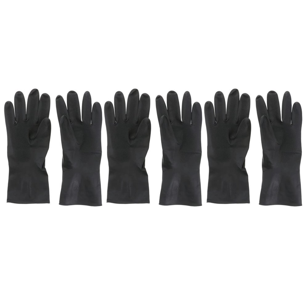 OSALADI 3pairs - Hair Dye Gloves for Hairdressing Hair Coloring and and Washable Hand Protectors for Men and Women Black
