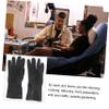 OSALADI 3pairs - Hair Dye Gloves for Hairdressing Hair Coloring and and Washable Hand Protectors for Men and Women Black view 3