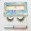 BITARIOS 3D MINK LASHES WITH GLUE EYELINER (Angel) view 2