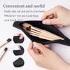 Liemuao Portable Makeup Brush Holder,Washable Soft Silicon Trendy Cosmetic Face Brushes Holder,Travel Makeup Brush Case Travel Accessories for Women Girls (Pink+Green) view 4