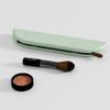 Liemuao Portable Makeup Brush Holder,Washable Soft Silicon Trendy Cosmetic Face Brushes Holder,Travel Makeup Brush Case Travel Accessories for Women Girls (Green) view 2