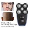 Head Shavers for Bald Men, Electric Shaver Men Bald Clipper Beard Nose Hair Trimmer 5D Floating Heads Razor USB Rechargeable Washable Shaving Machine view 3