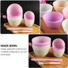 FOMIYES Silicone Bowl Set 6pcs Facial Mask Mixing Bowl Diy Mask Tool Non-slip Portable for Beauty view 3