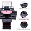 BYOOTIQUE Masslux Pink Rolling Makeup Case with Mirror Light Pro Large Cosmetic Trolley Lockable with Mirror Light Pro Large Cosmetic view 4