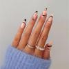Noffeelink 8 Packs (192 Pcs) Press on Nails, Acrylic Fake Nails, Short False Nails, Medium Glue on Nails, Nails Set Almond Square and French for Women Girls view 3