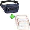 Clear Toiletry Bag and Fanny Packs for Women, Packism 3 Pack TSA Approved Toiletry Bag and Sport Waist Pack Bag, Bundle Sales, Rose Pink and Red, 2 Pack view 1