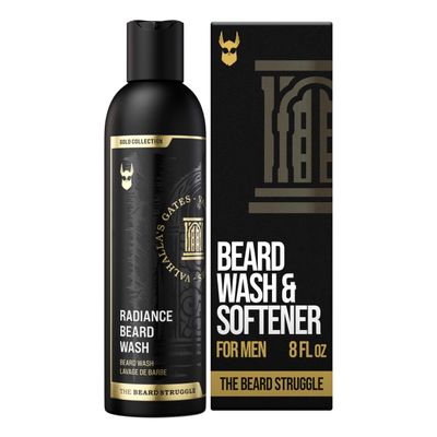 The Beard Struggle Radiance Beard Wash Gold Collection, Valhallas Gates Cleanse, Nourish & Soften Beard Cleanser for Men (8 fl oz)