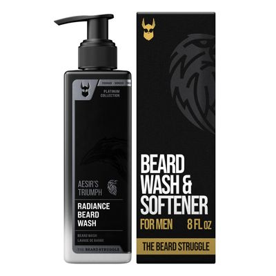 The Beard Struggle Radiance Beard Wash Platinum Collection, Aesirs Triumph Cleanse, Nourish & Soften Beard Cleanser for Men (8 fl oz)