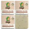 Age of Sage Natural Bar Soap for Women - Vegan Bath Soap Bars Gift Set - Handmade Cold Process Artisan Soap with Essential Oil, Moisturizing Wash Soaps, Fragrant Grapefruit Tea Tree Scent (4 Pack) view 1