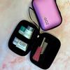 AGOZ Small Beauty Accessories Bag, Mini Pouch for Makeup, Travel Cosmetic Case with Zipper and Wrist Strap, Water Resistant, Mini Travel Organizer Bag for Women's Essentials (Purple) view 2