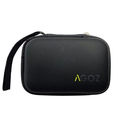 AGOZ Small Beauty Accessories Bag, Mini Pouch for Makeup, Travel Cosmetic Case with Zipper and Wrist Strap, Water Resistant, Mini Travel Organizer Bag for Women's Essentials (Black)