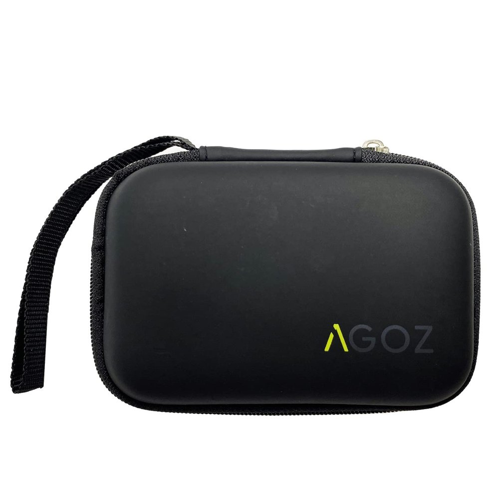 AGOZ Small Beauty Accessories Bag, Mini Pouch for Makeup, Travel Cosmetic Case with Zipper and Wrist Strap, Water Resistant, Mini Travel Organizer Bag for Women's Essentials (Black)