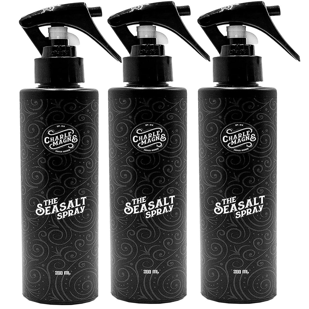 Charlemagne Sea Salt Spray for Men - Firm Hold, 6.76 fl oz, Pack of 3