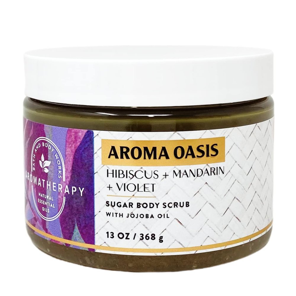 NinthAvenue Basics Aromatherapy Aroma Oasis Hibiscus + Mandarin + Violet Sugar Body Scrub - 13 oz / 368 g