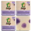 Age of Sage Natural Bar Soap Gift Set for Women - Vegan Bath Handmade Cold Process Artisan Soap with Essential Oil, All Moisturizing Wash Soaps, Fragrant Raspberry Vanilla Scent (4 Pack) view 1