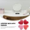 LALAFINA 16Pcs Heart Shape Makeup Palette with Mirror, Refillable Makeup Containers for Lip Balm Eye Shadow Face Cream view 4