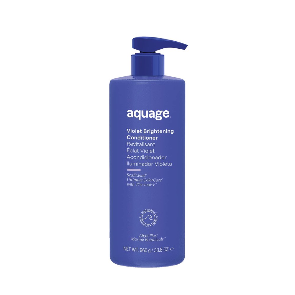 AQUAGE Violet Brigthening Shampoo for Blonde, and Silver Hair, 33.8 oz