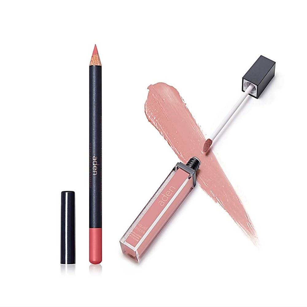 Lipstick for Women & Lip Liner Pencil  Liquid Matte Lipstick Long Lasting  Lip Combo Sets with Lip Stain Long Lasting Waterproof & lip liner stain  Lip Kit Pigmented-Non Smudge-Made in Italy 03