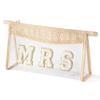 Belanttega Boho Patch Cosmetic Bag - Summer MRS Chenille Varsity Letter Toiletry Bag Beige Clear Waterproof Travel Makeup Pouch PVC Zipper Clutch Daily Use Purse Summer Beach Gifts for Women Girls view 1