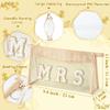 Belanttega Boho Patch Cosmetic Bag - Summer MRS Chenille Varsity Letter Toiletry Bag Beige Clear Waterproof Travel Makeup Pouch PVC Zipper Clutch Daily Use Purse Summer Beach Gifts for Women Girls view 2