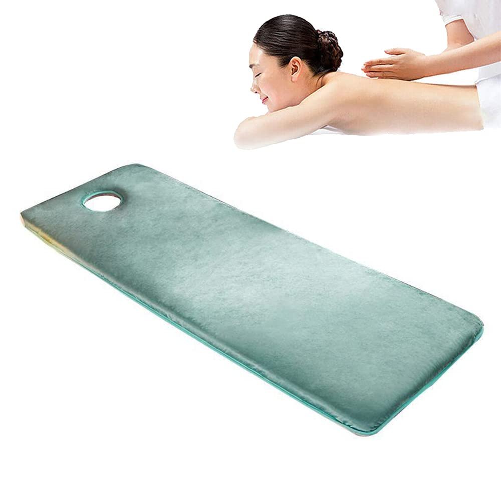 Lash Bed Mattress Topper Spa Massage Table Mattress Beauty Bed Sheet Pad with Hole Super Soft Fitted Mattress for Beauty Salon Tattoo Table Without Bed Thickness 3cm,Green,R 70x185cm