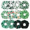 12pcs St. Patrick's Day Hair Scrunchies for Women Love Green Shamrock Elastics Hair ties Hair Accessories Irish Lucky Clover Party Costume Supplies view 1