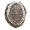French Lace Front Toupee For Men Hairpieces Bleached Knots Natural Hairline Thin Skin Human Hair Replacement System Lace With PU Mens Wigs Hair Prosthesis (7"x9", 730 7# WITH 30% SYNTHETIC GREY) view 4