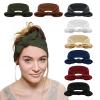 AQOKKA Elastic Bow Headbands for Women Girls Rabbit Ears Knotted Head Bands for Women's Hair Non Slip Boho Headwrap Sport Cute Hair Accessories view 1
