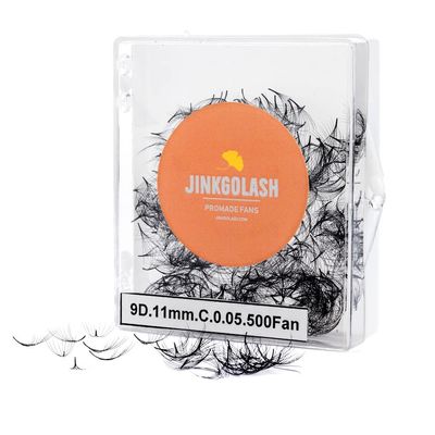 JINKGOLASH 500 Promade Eyelash Extension From 3D to 16D, Loose Lash Fans 0.03/0.05/0.07mm Thickness, C D Curl Lashes, 8 - 16mm Length for Easy Volume Individual Eyelash Extensions Clusters DIY