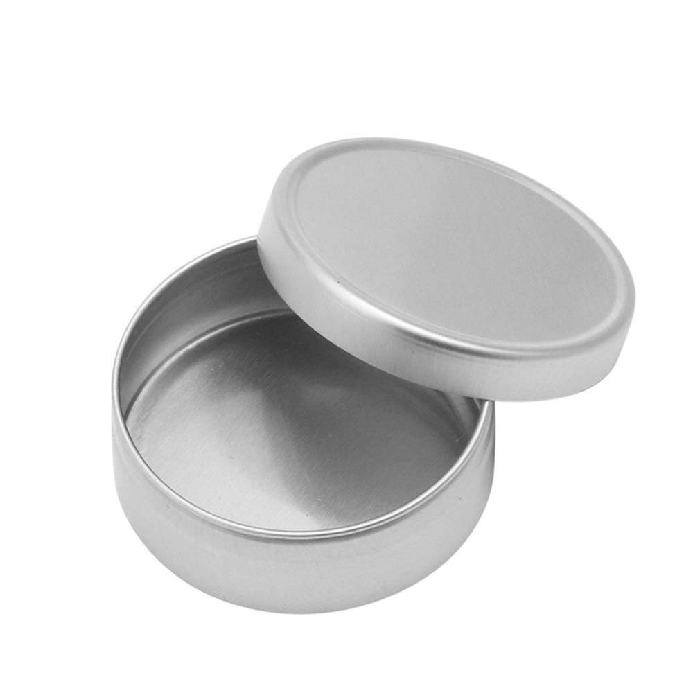ZXMJYHK Portable refillable Glass Clear Empty Spray Bottle Aluminium Empty Cosmetic Pot Jar Tin Container Silver Screw Lid Box 30ml
